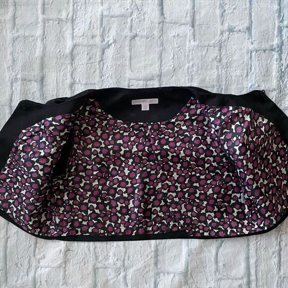 Xhilaration women M fully lined cropped one hook jacket with dots & cap sleeve - Picture 7 of 11